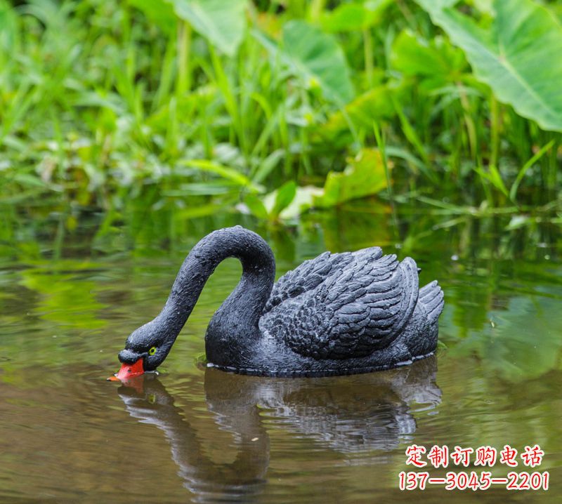 德州黑天鹅雕塑,水塘装饰摆件