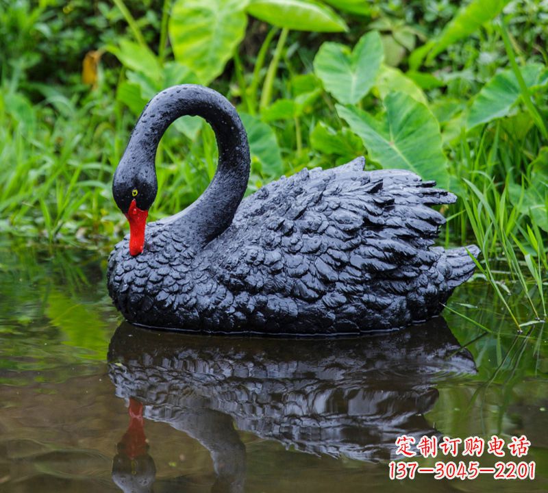 德州优美雕塑,精致天鹅雕塑