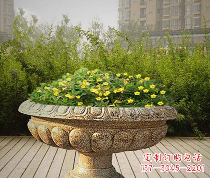 德州花岗岩花盆小区石雕