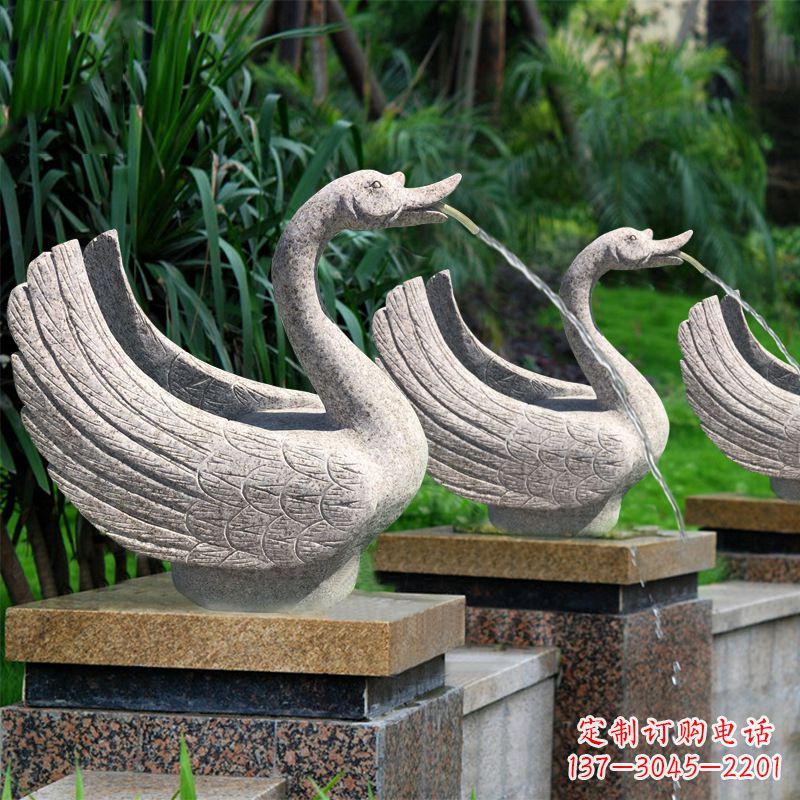 德州尊贵的花岗岩天鹅喷水雕塑