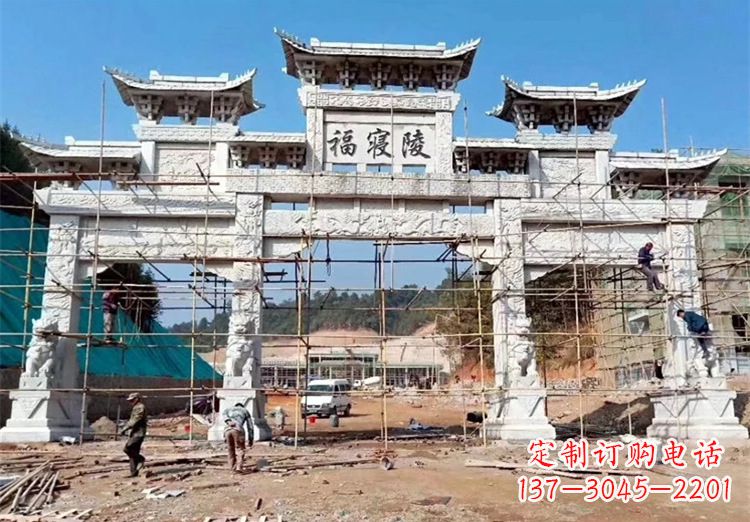 德州花岗岩牌坊雕塑,精致细腻的定制精品