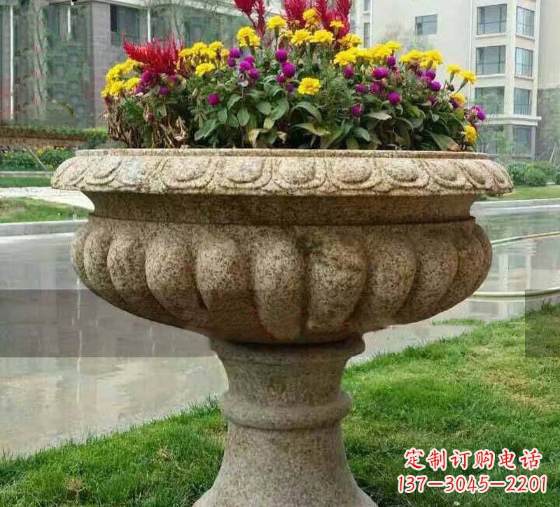 德州花岗岩小区花盆石雕,精美绝伦