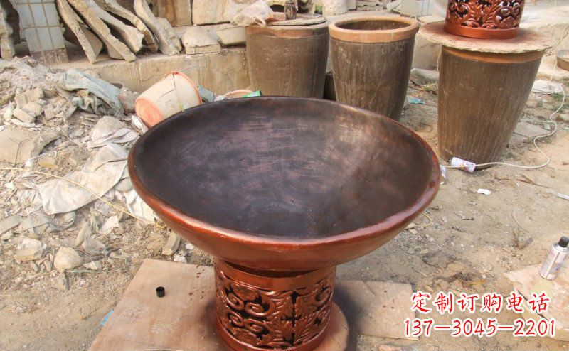 德州花盆公园景观铜雕