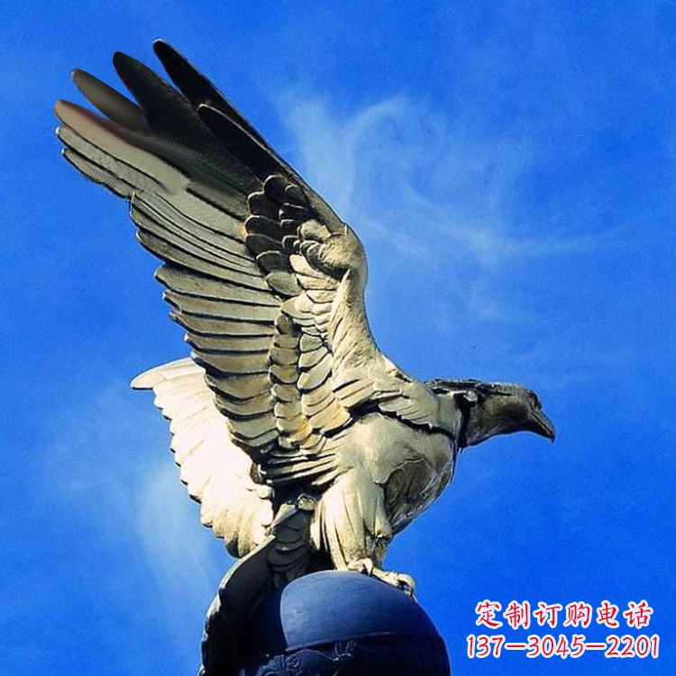 德州唯美老鹰玻璃钢仿铜雕塑玻璃钢雕塑以其简约…