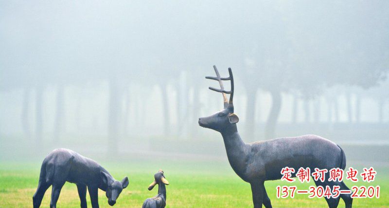 德州鹿一家：精美绝伦的动物铜雕