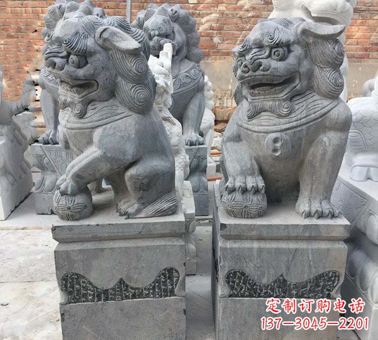 德州青石仿古狮子雕塑