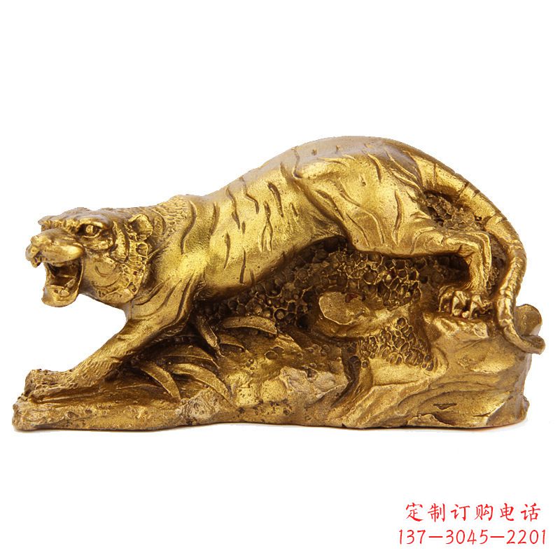德州中领雕塑生肖铜虎鎏金摆件,是一款以生肖虎…