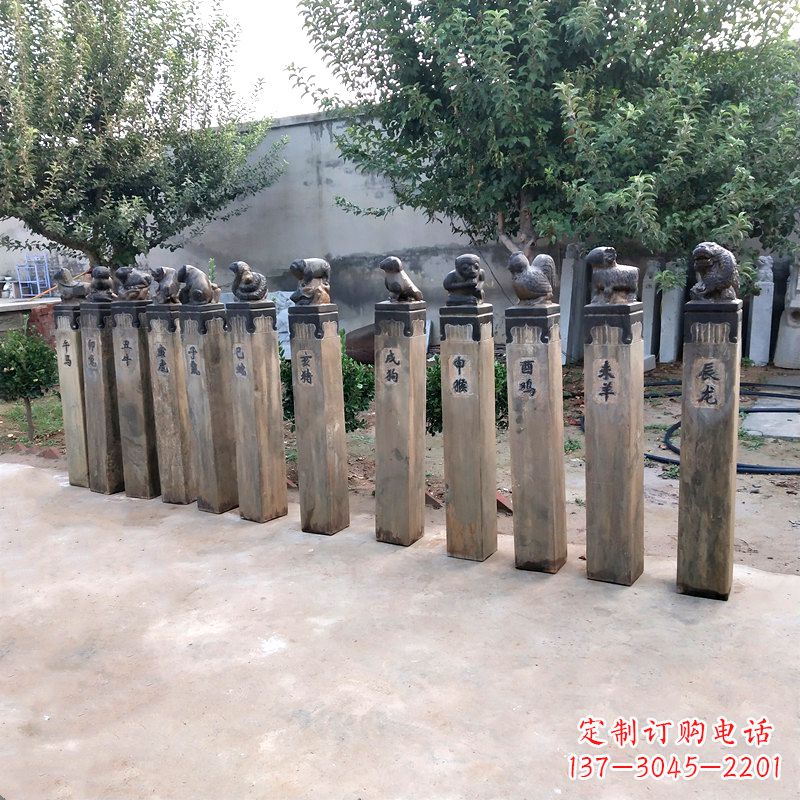 德州「十二生肖拴马桩」雕塑——让您的屋前更加精致