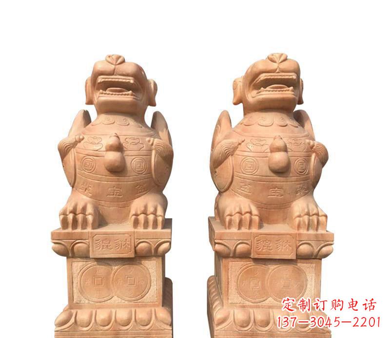 德州石雕古代神兽貔貅雕塑 