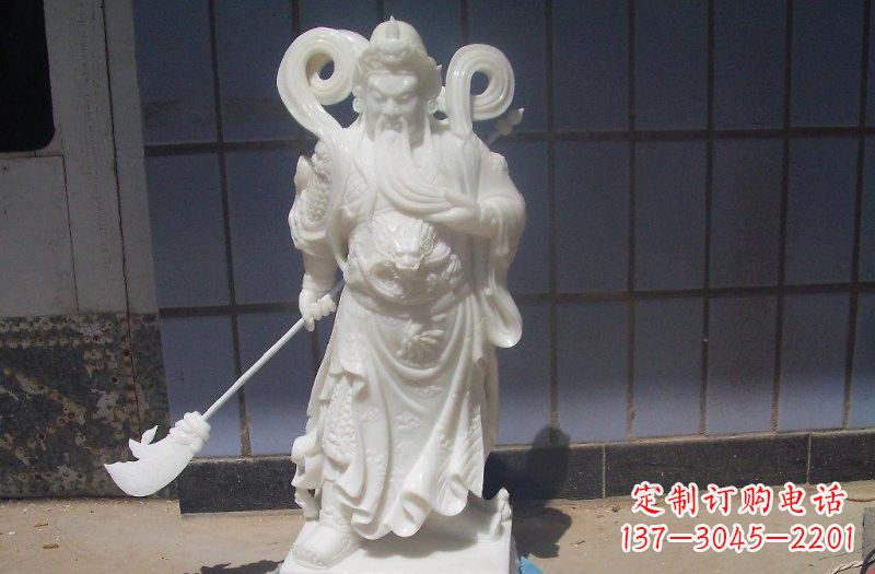 德州石雕武财神提刀关公