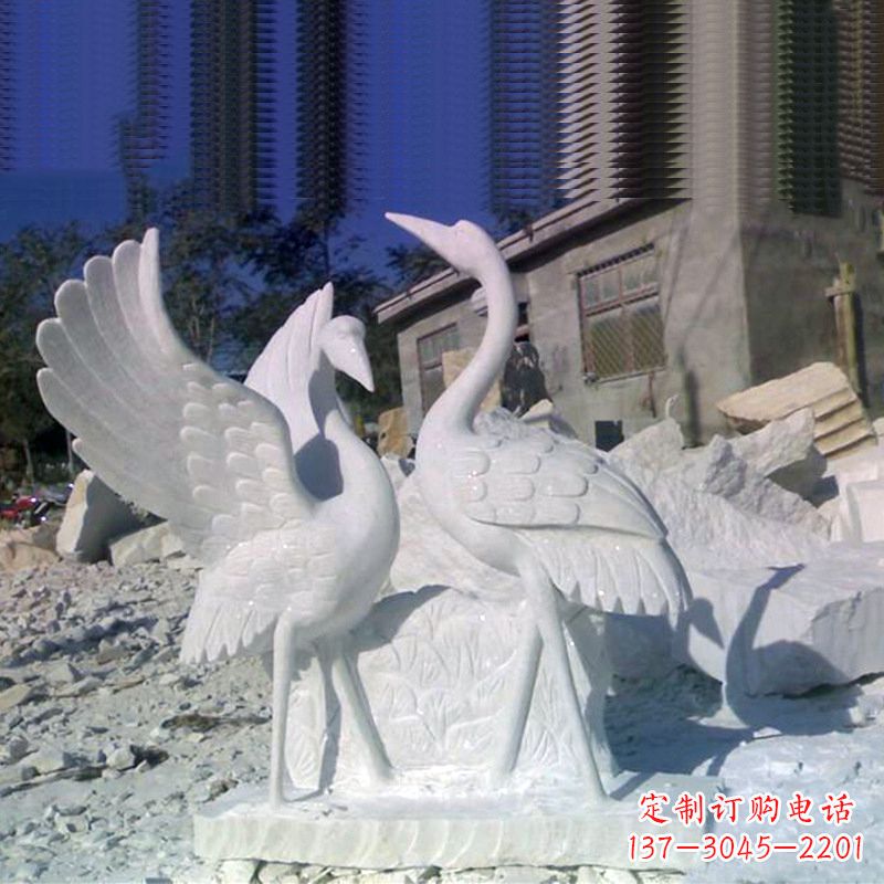 德州石雕仙鹤低头