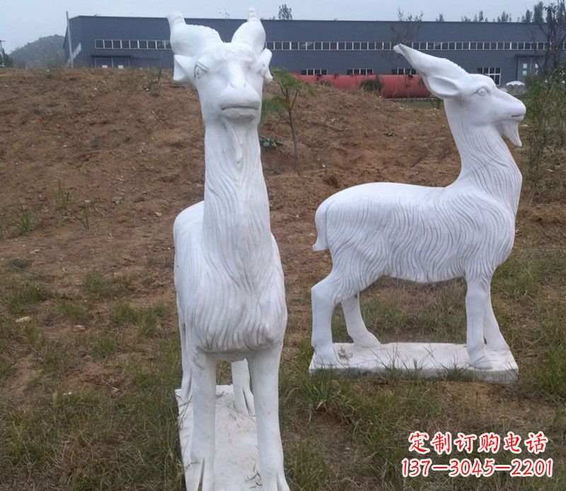 德州石雕羊动物雕塑
