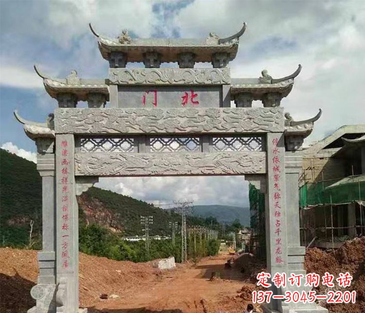 德州石牌坊单门牌坊石雕