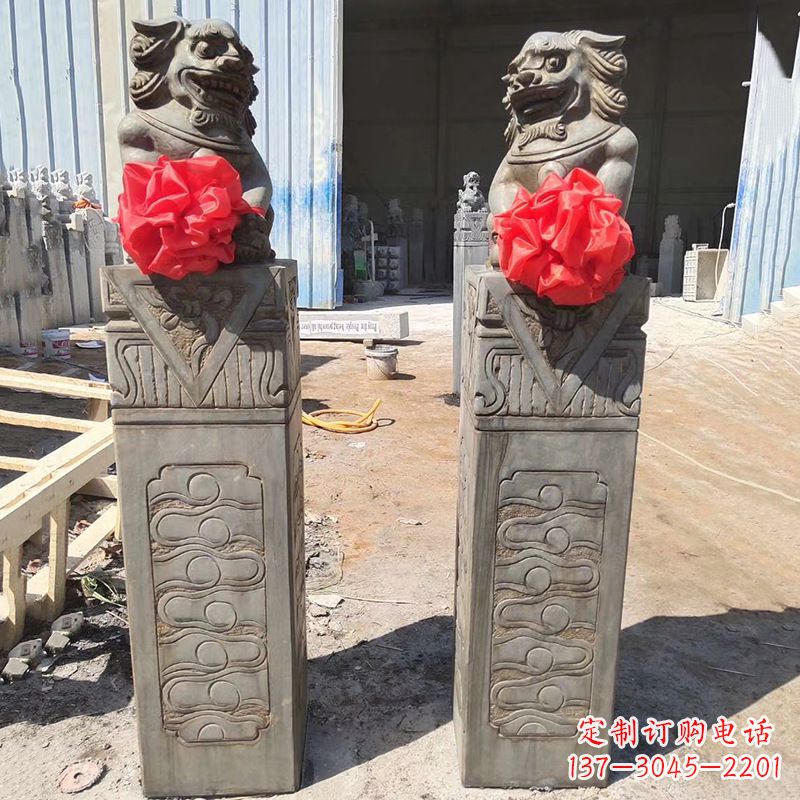德州石狮子栓马桩
