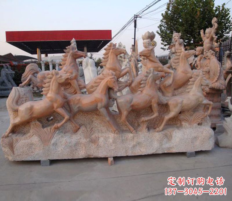 德州石头奔马雕塑