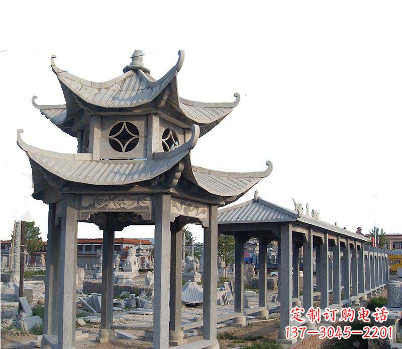 德州双层仿古凉亭石雕
