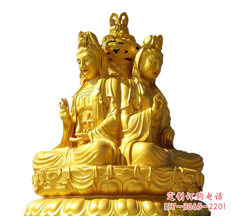 德州四面观音菩萨铜像