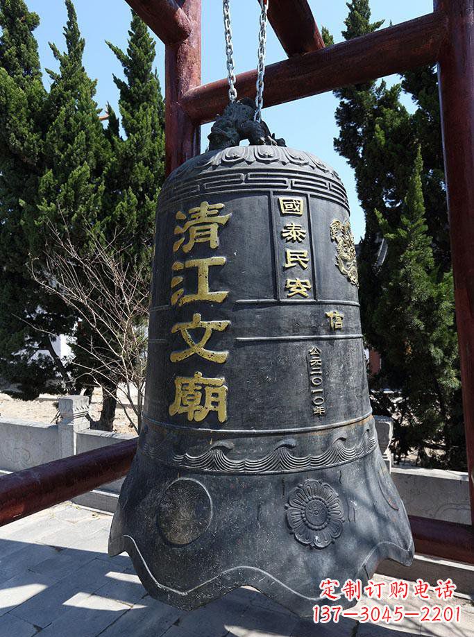 德州寺庙铜钟雕塑 (5)