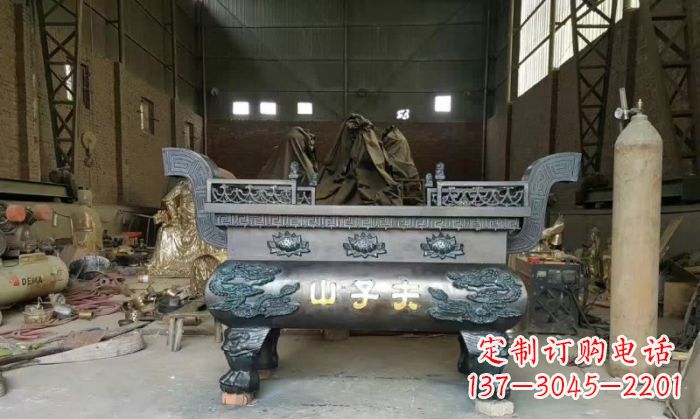 德州寺庙香炉铜雕_2