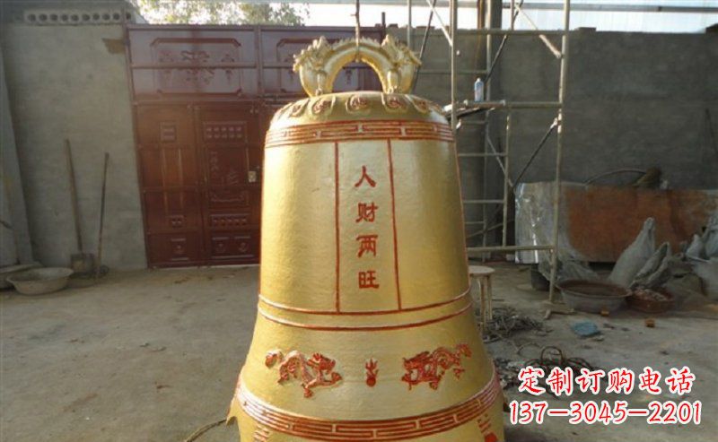 德州寺庙铸铜钟雕塑