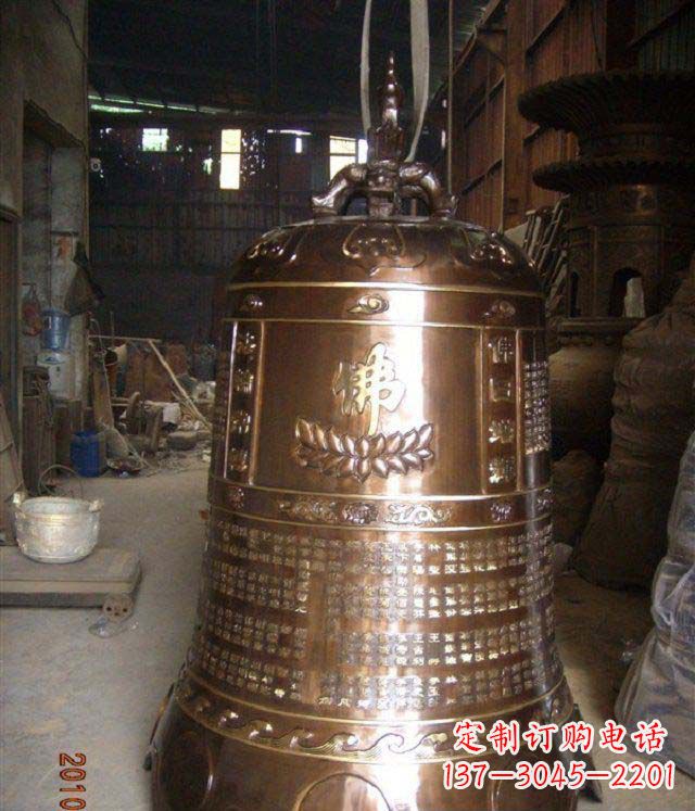 德州寺庙铸铜钟铜雕