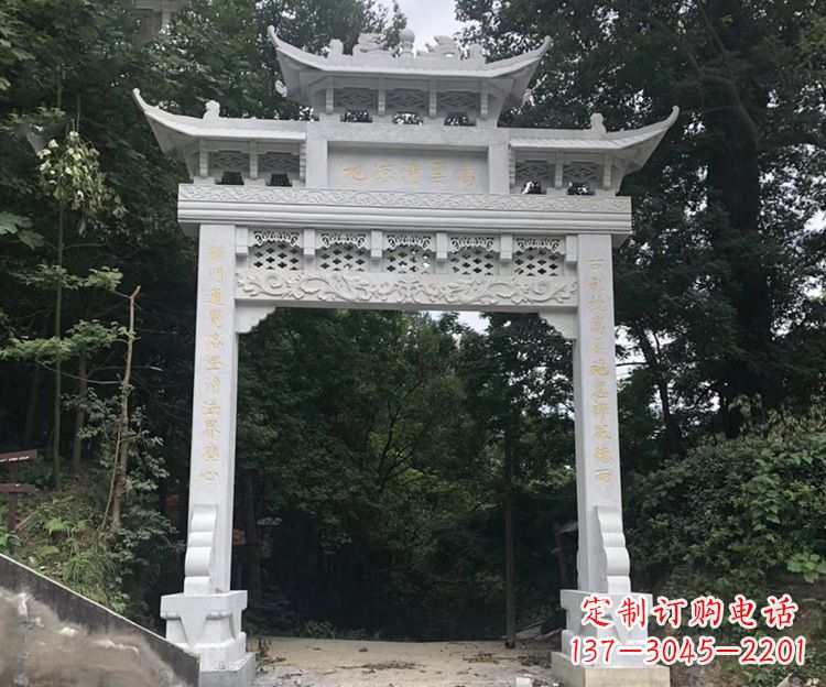 德州寺院牌坊石雕