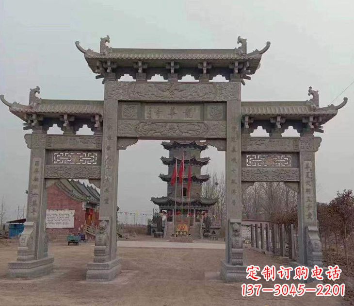 德州寺院石牌坊