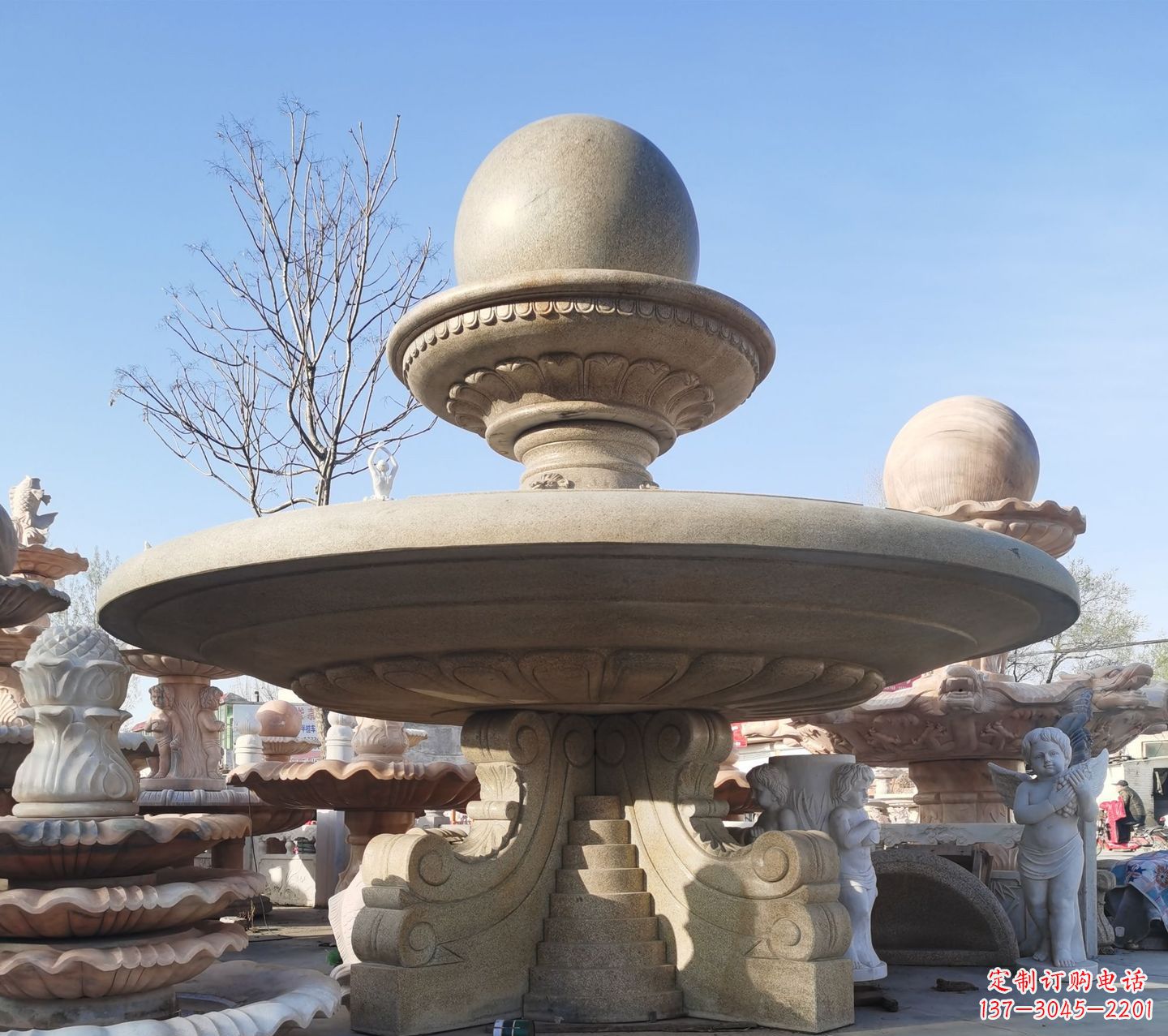 德州松香玉大理石风水球