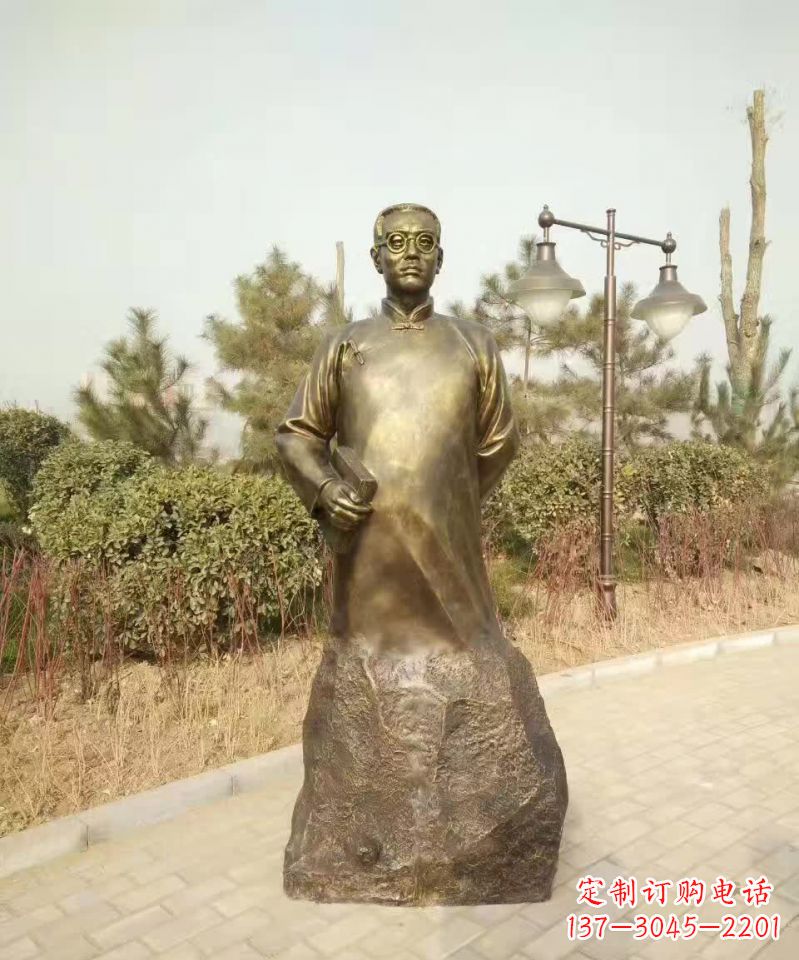 德州陶行知人物铜雕1