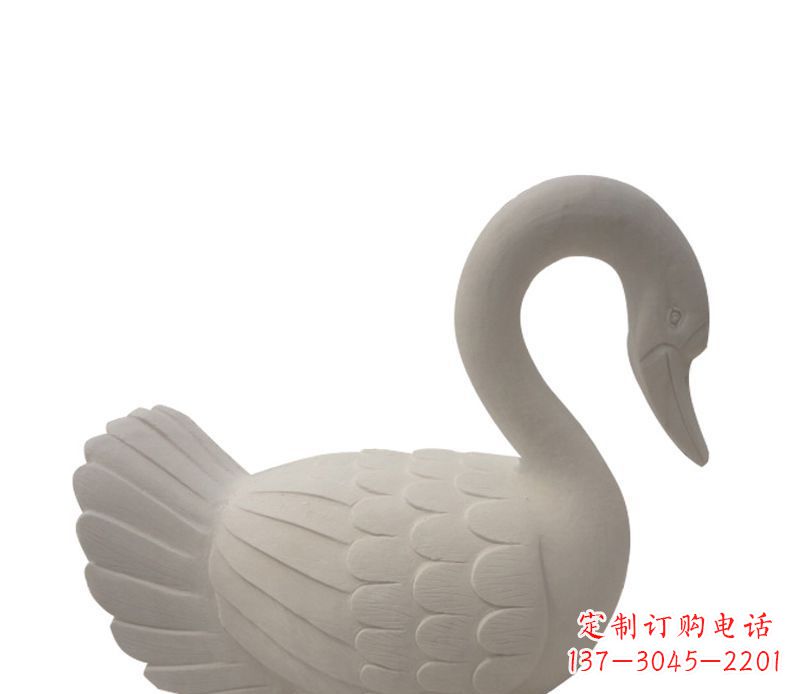德州天鹅俯身广场景观石雕