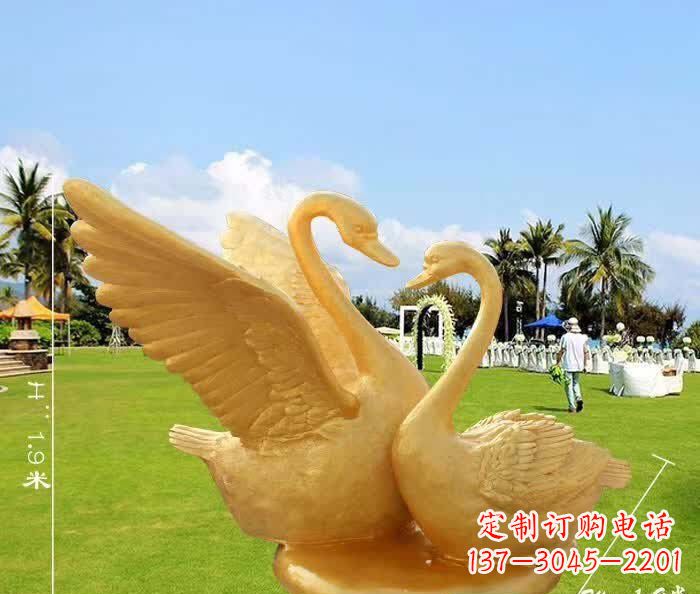 德州天鹅铜雕