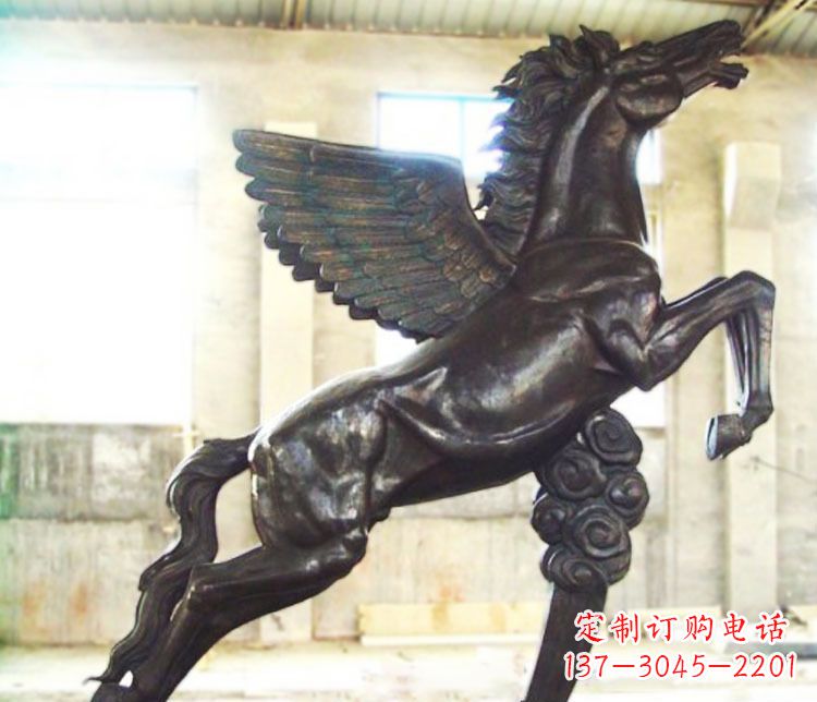 德州铜雕奔跑飞马雕塑