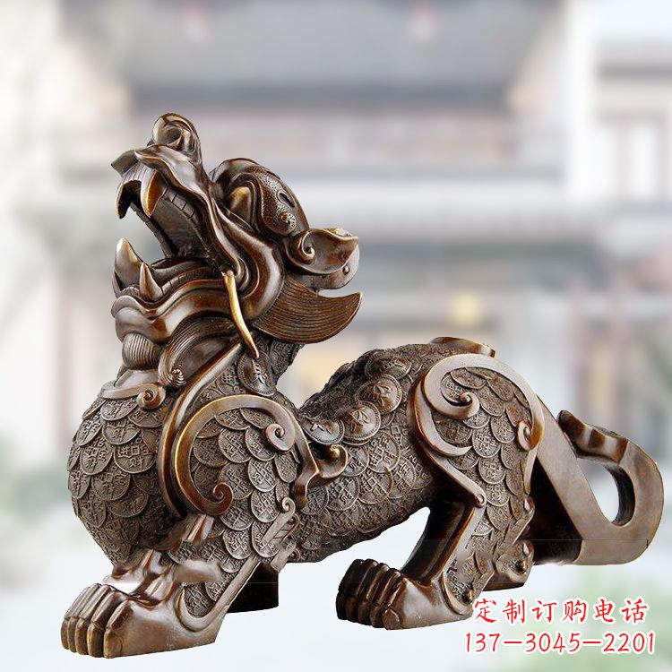 德州铜雕仿古辟邪貔貅