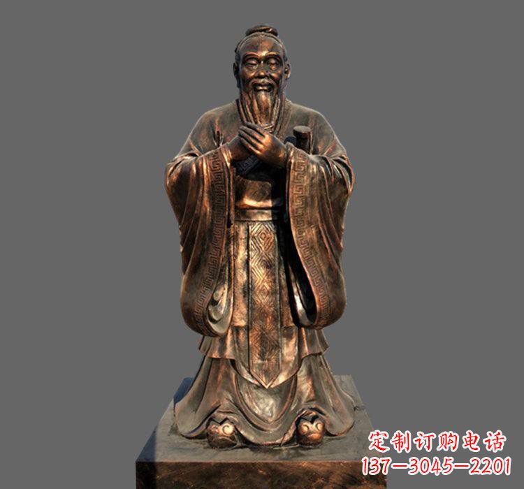 德州铜雕古代名人孔子