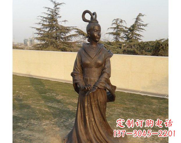 德州铜雕古代美女人物雕塑