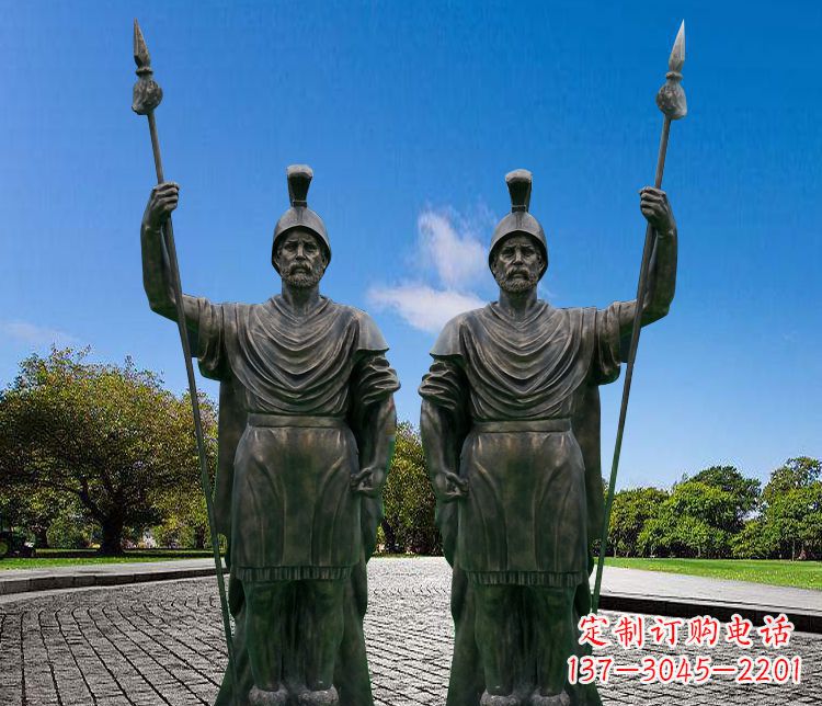德州铜雕古罗马战士人物