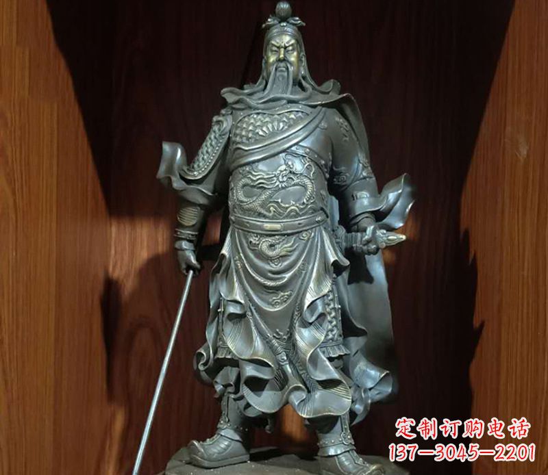 德州铜雕关公人物雕塑