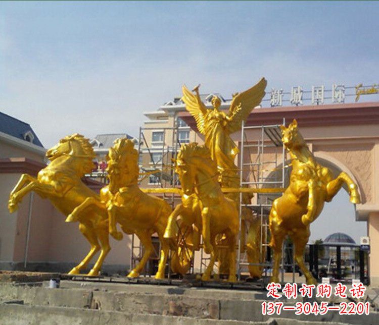 德州铜雕广场阿波罗战马雕塑