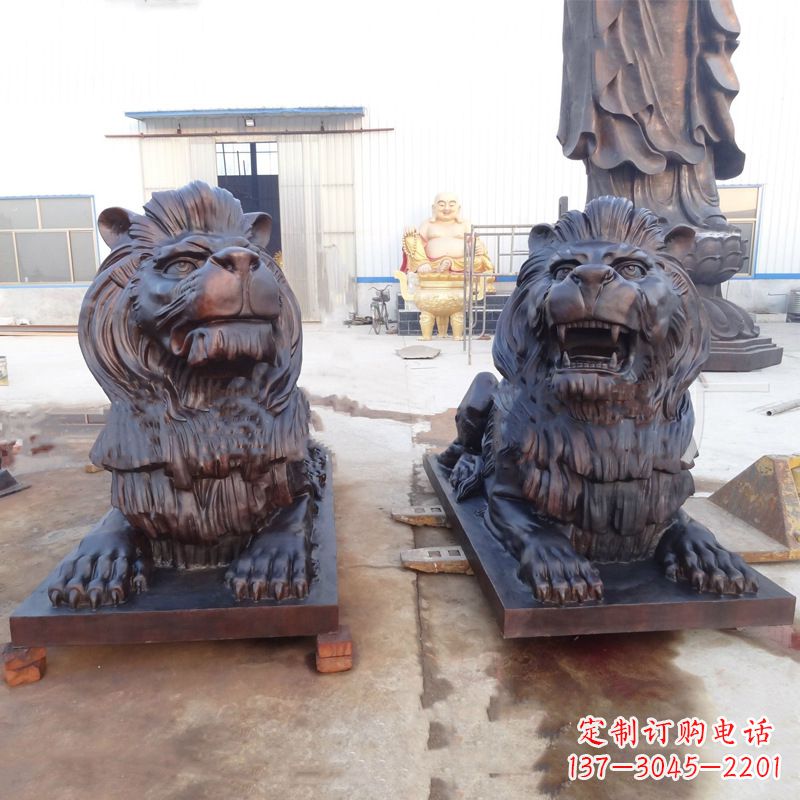德州铜雕汇丰狮子雕塑