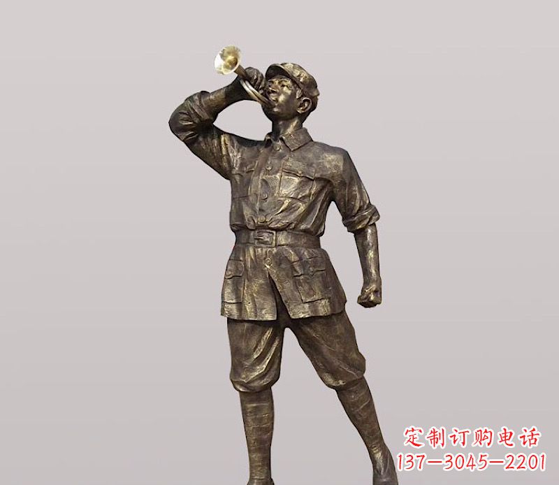 德州铜雕解放军战士