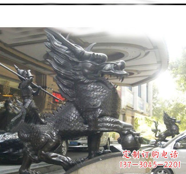 德州铜雕麒麟公司门口神兽雕塑