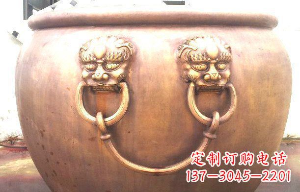 德州铜雕水缸寺庙景观雕塑_1