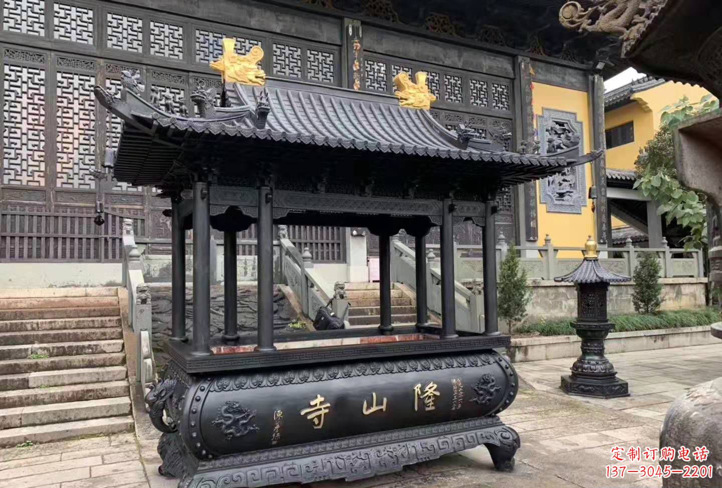 德州铜雕香炉寺庙景观户外摆件