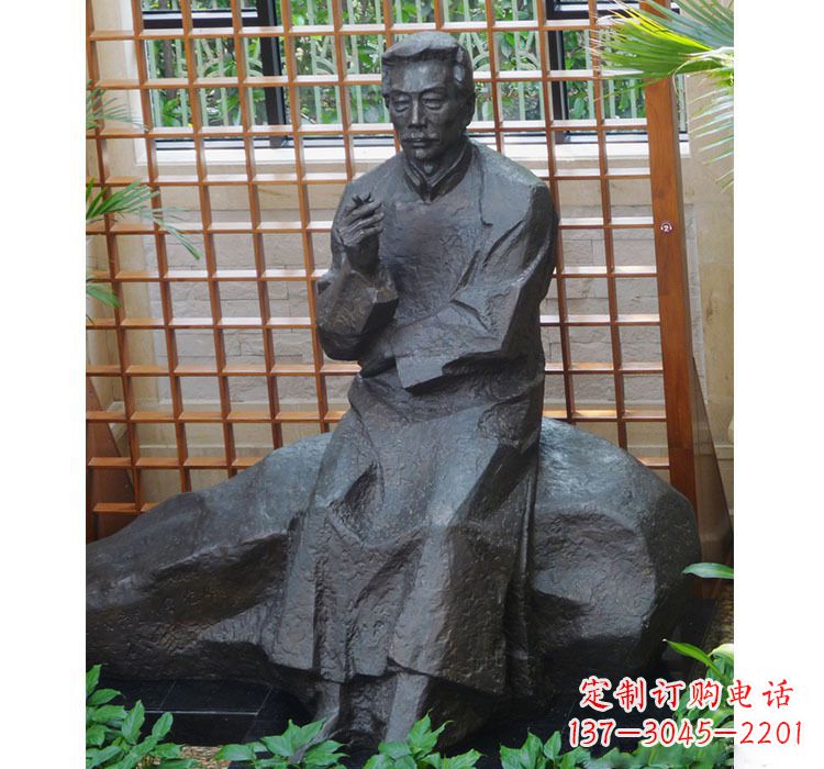 德州铜雕校园名人鲁迅