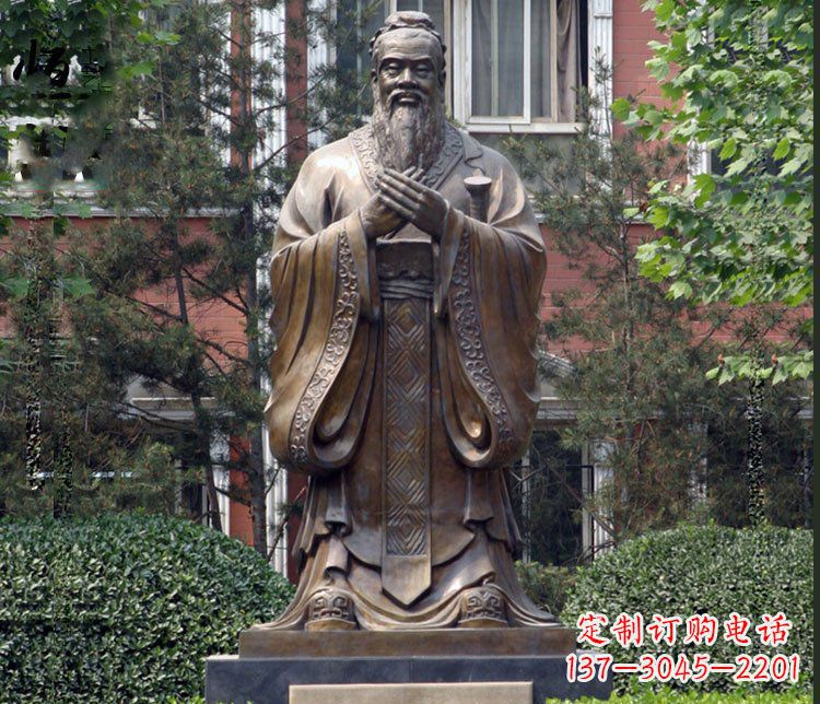 德州铜雕学校孔子圣人雕塑摆件 (2)