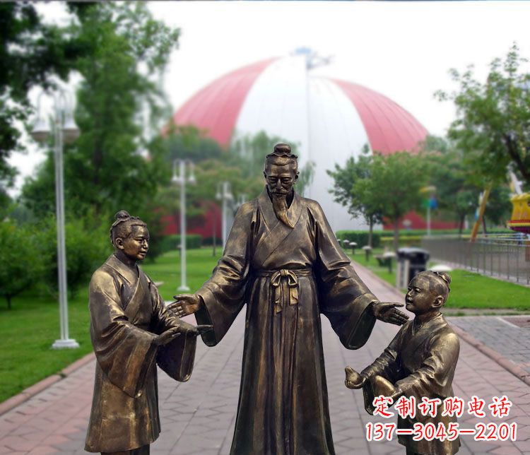 德州铜雕园林孔融让梨