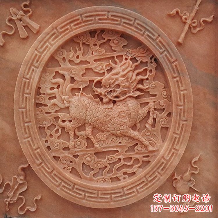 德州晚霞红麒麟建筑装饰壁画