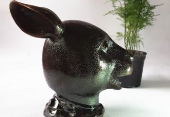 德州表彰传统的中国生肖兔铜铸雕塑