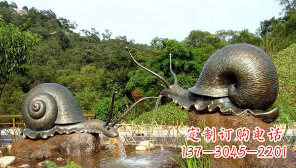德州蜗牛公园动物铜雕