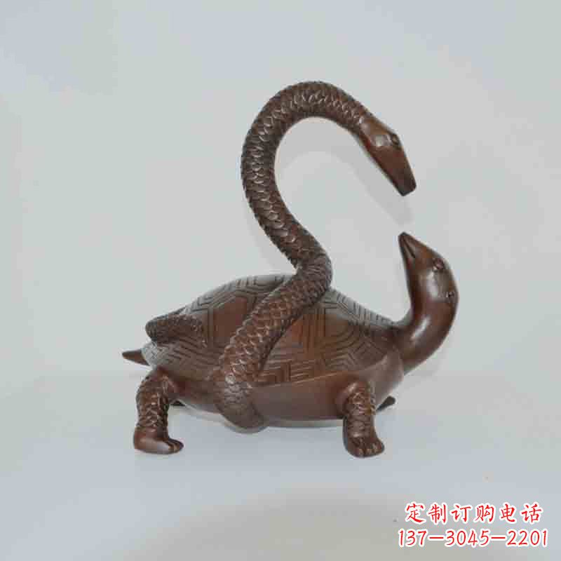 德州乌龟背蛇龟蛇铜雕